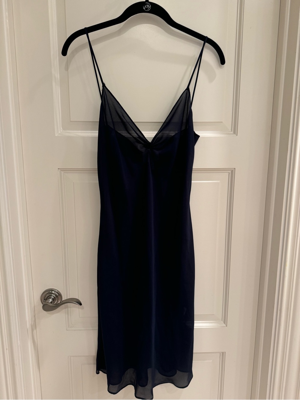 Milly Black Sheer Slip Dress